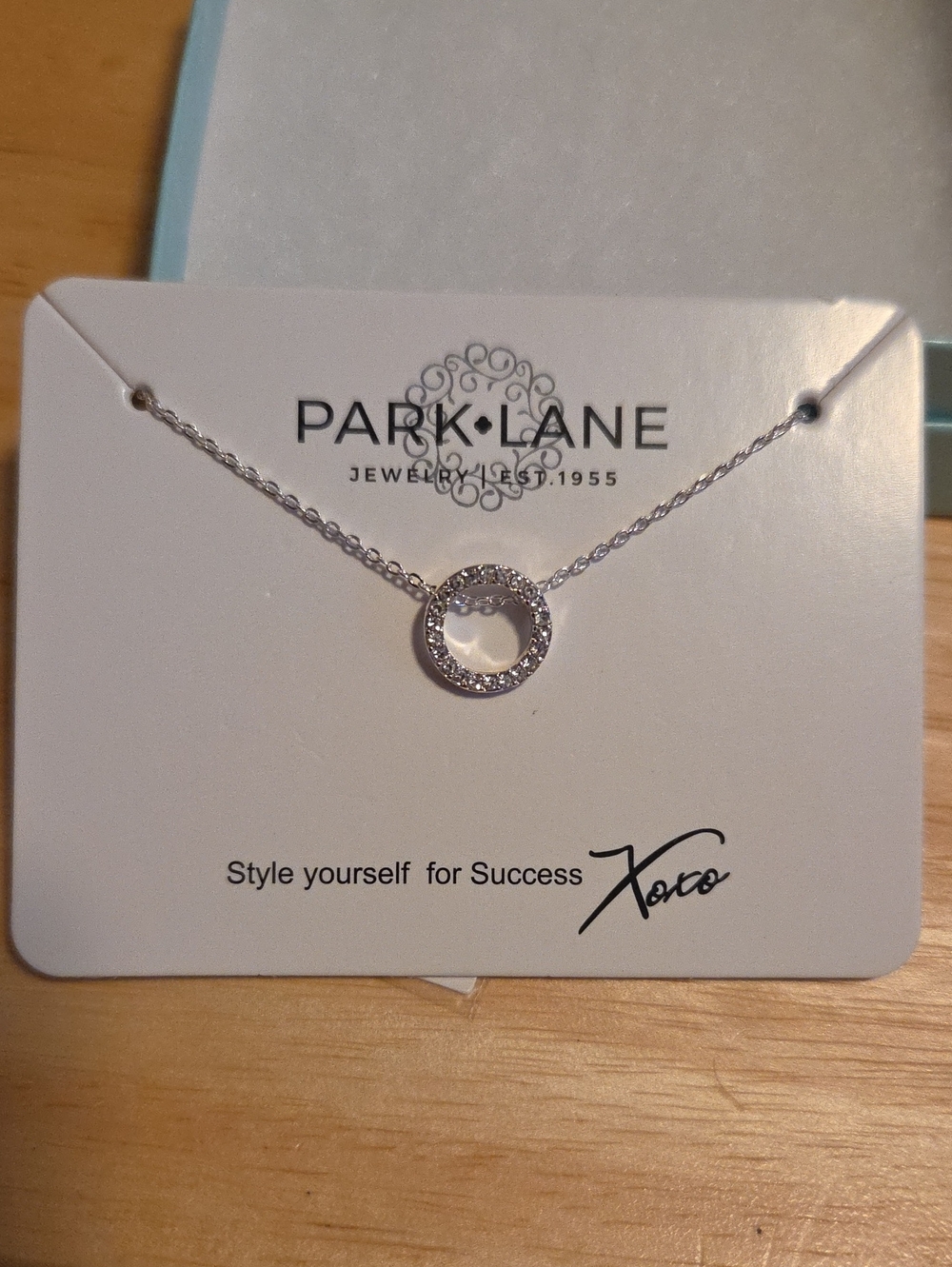 Park Lane Silver ROO Crystal Circle Pendant Necklace